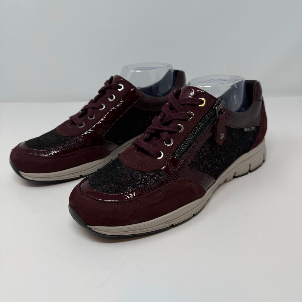 Mephisto YLONA Sneakers Women's 8.5 Marron Patent Leather Accents Metallic - Picture 10 of 13